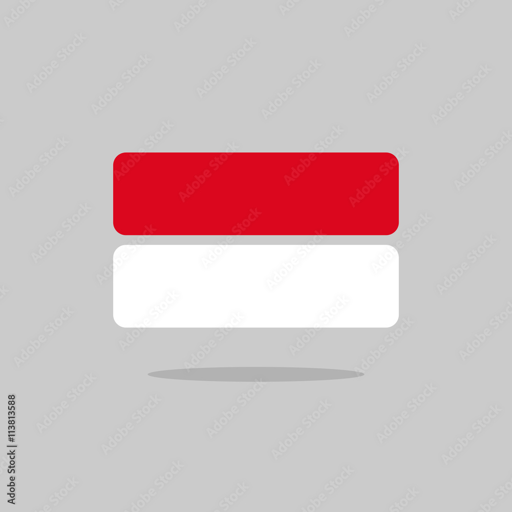 Monaco flag state symbol stylized geometric elements Monaco flag state symbol stylized geometric elements