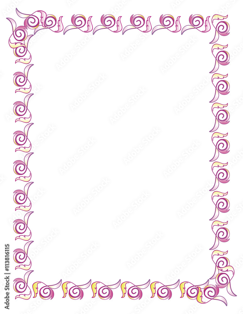 Abstract elegant violet frame. Vector clip art. Abstract elegant violet frame. Vector clip art.