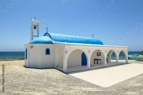 The Church of Saint Thecla on the Mediterranean sea in Ayia NAPA photo