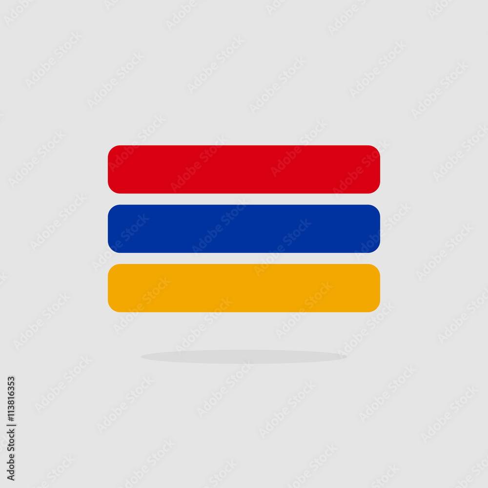Armenia flag state symbol stylized geometric elements Armenia flag state symbol stylized geometric elements