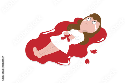Health woman wound bleeding