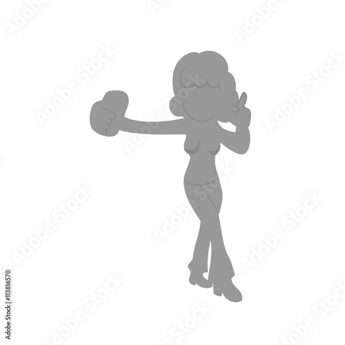 Woman selfie with smartphone Silhouette