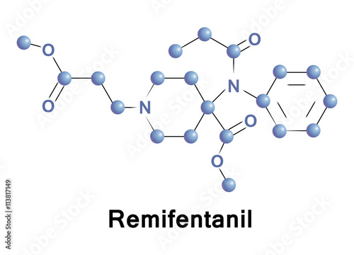 Remifentanil is a potent, short-acting synthetic opioid analgesic drug. Remifentanil is used for sedation as well as combined with other medications for use in general anesthesia. 