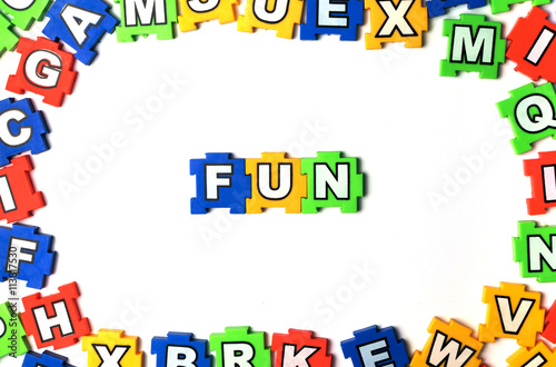 Puzzle Fun on white background