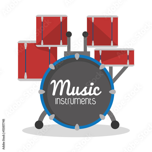 Drums icon. Music instrument. vector graphic