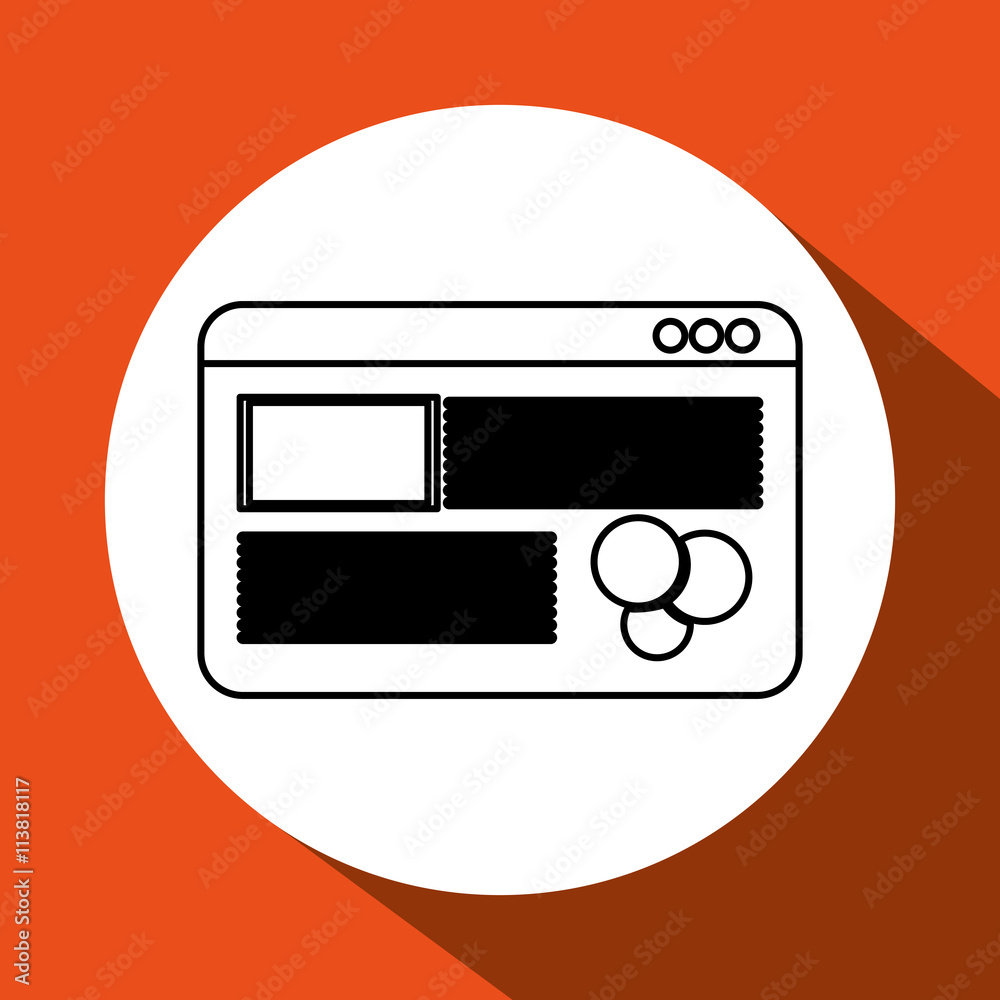 Communication design. Media icon. Flat illustration Communication design. Media icon. Flat illustration