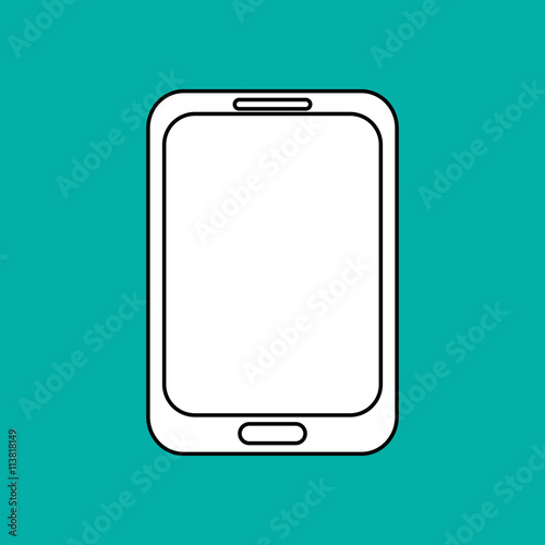Smartphone design. Media icon. Flat illustration