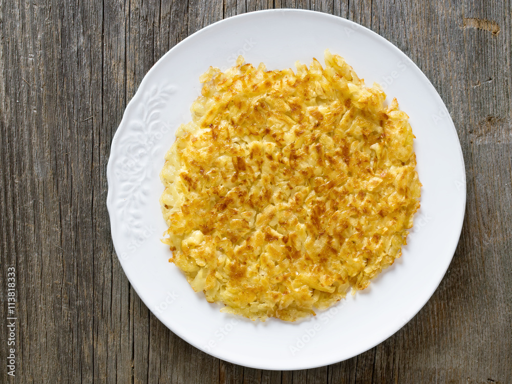 rustic golden crispy swiss rosti