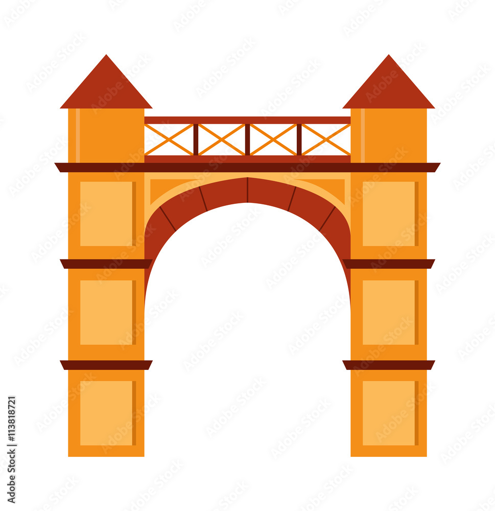 Arch vector icon isolated Arch vector icon isolated