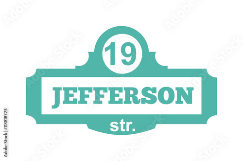 Street sign or house number