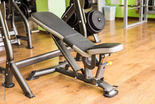 diverse equipment and machines at the gym room