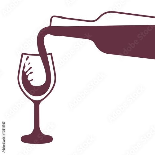 red wine bottle and glass