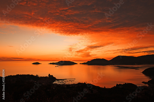 Tramonto sul Golfo dei Poeti
