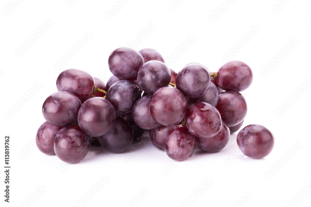 Bunch of red grapes Isolated on white background Bunch of red grapes Isolated on white background