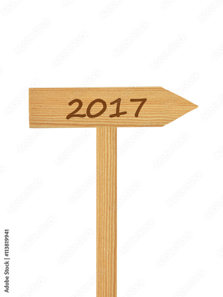 Hölzerner Pfeil auf Pfosten