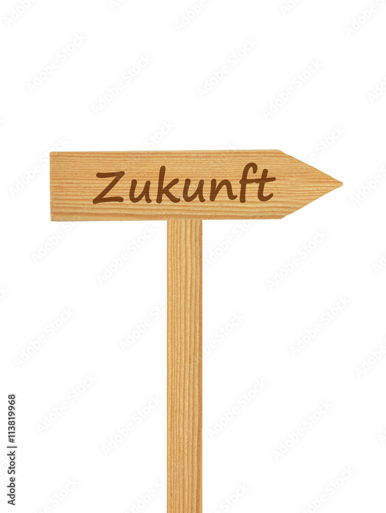 Hölzerner Pfeil auf Pfosten Hölzerner Pfeil auf Pfosten