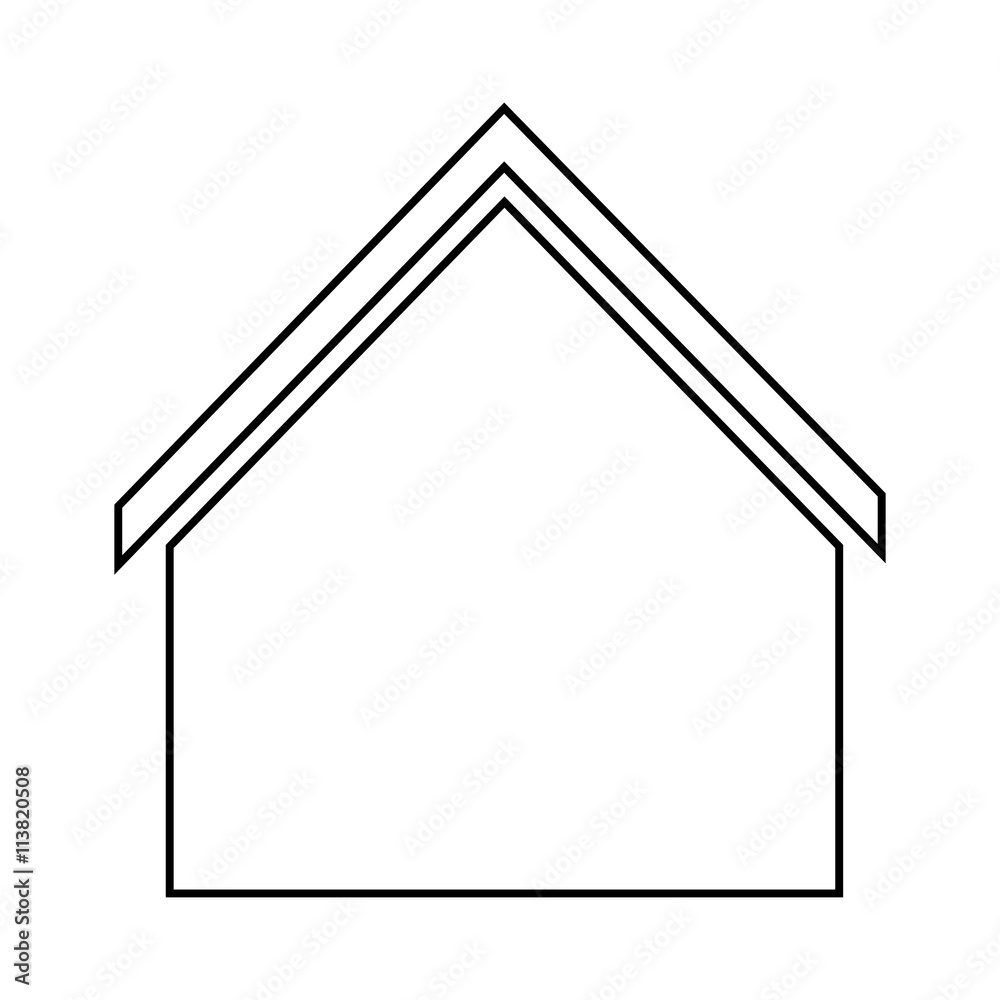 Home family. House with with roof. silhouette design, vector gra Home family. House with with roof. silhouette design, vector gra