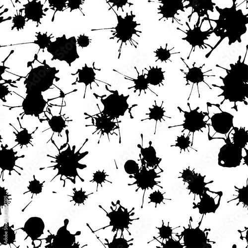 Seamless pattern of ink blots