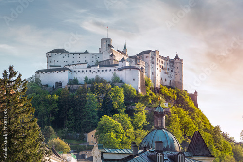 Salzburg Stadt with Hohensalzburg Castle, Salzburg, Austria photo