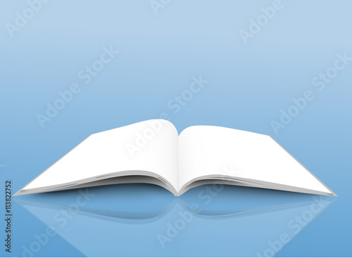 Opened magazine illustration