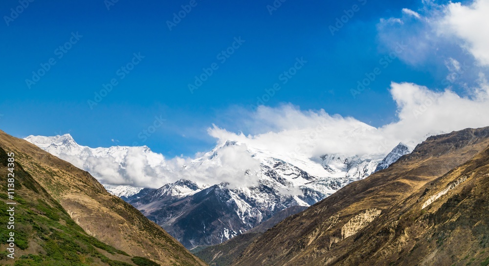 Mountain View From Annapurna Circuit Trail Mountain View From Annapurna Circuit Trail