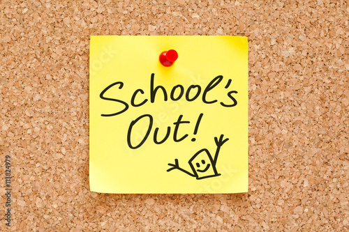Fotografie School Is Out Sticky Note