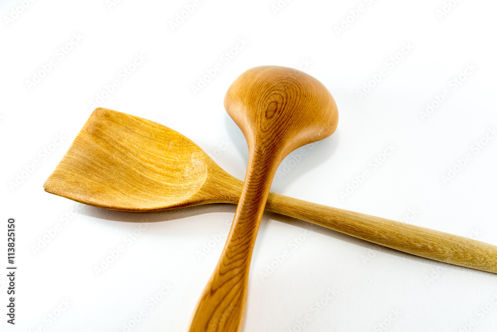 Spade of frying pan and ladle