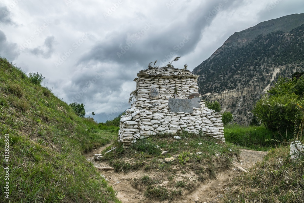 Old Altar - View From Annapurna Circuit Trail Old Altar - View From Annapurna Circuit Trail