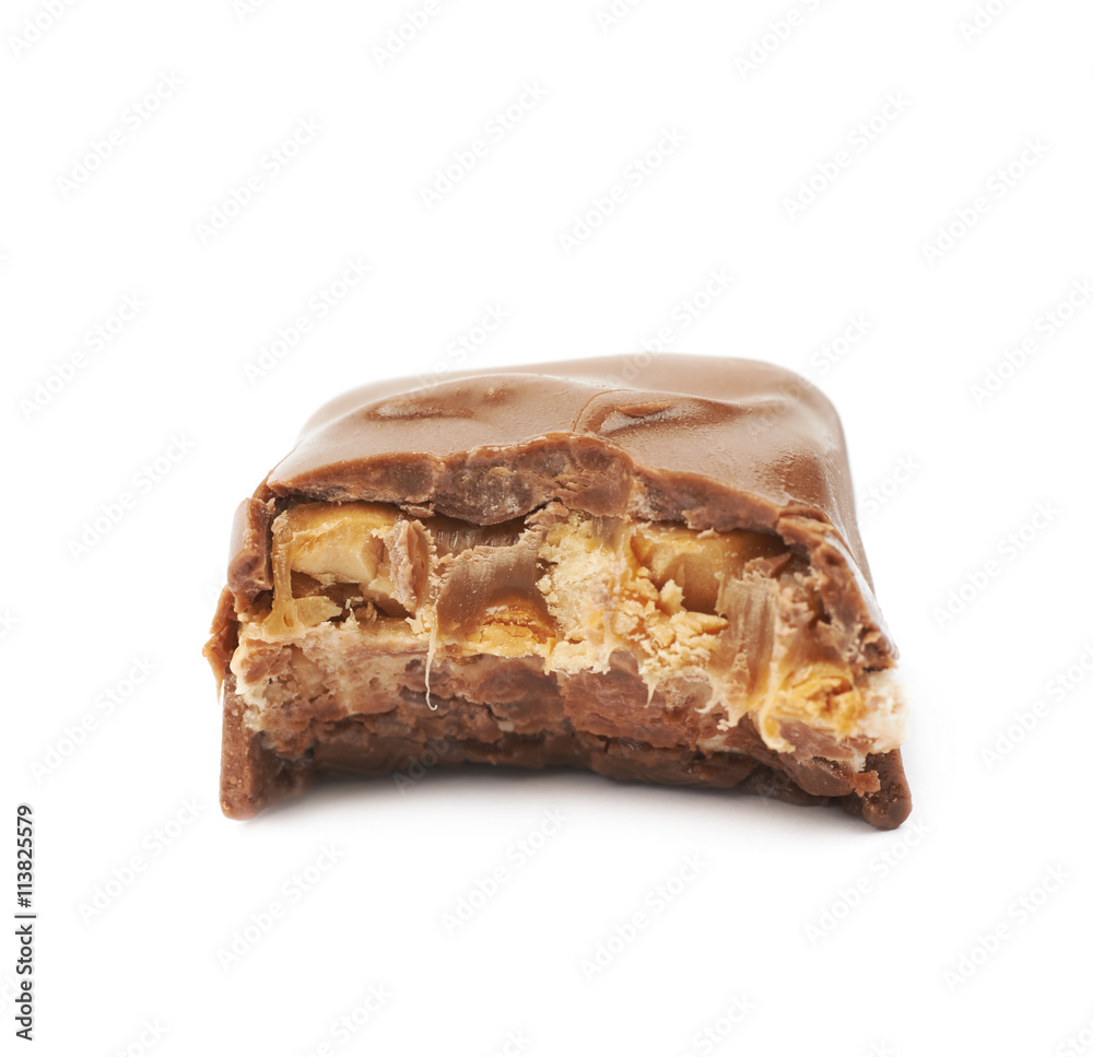 Caramel chocolate bar isolated Caramel chocolate bar isolated
