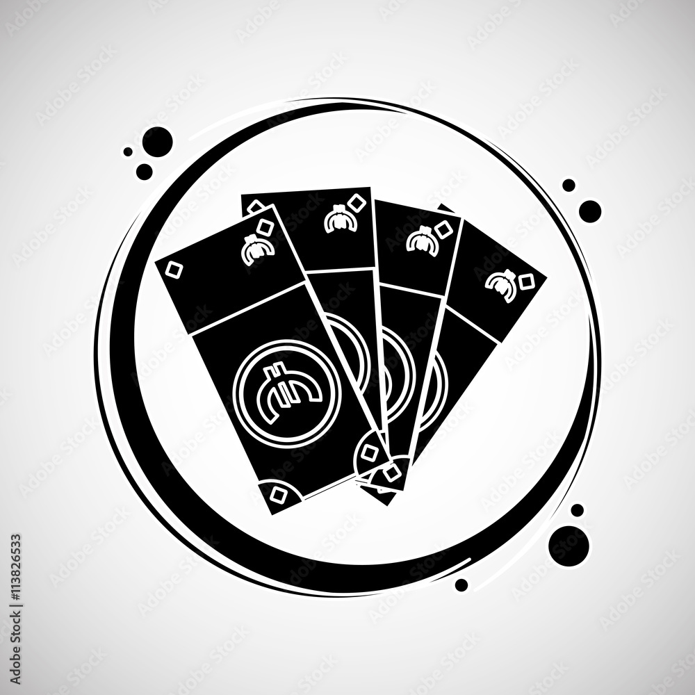 Obraz premium Financial item design. money icon. Flat illustration, vector gra