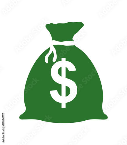 Money bag icon. Money and  Financial item design. vector graphic
