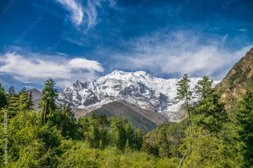 Mountain View From Annapurna Circuit Trail