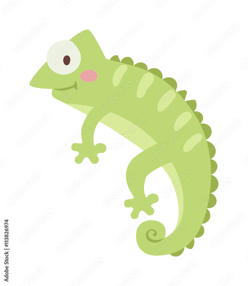 Fototapeta premium chameleon vector illustration.