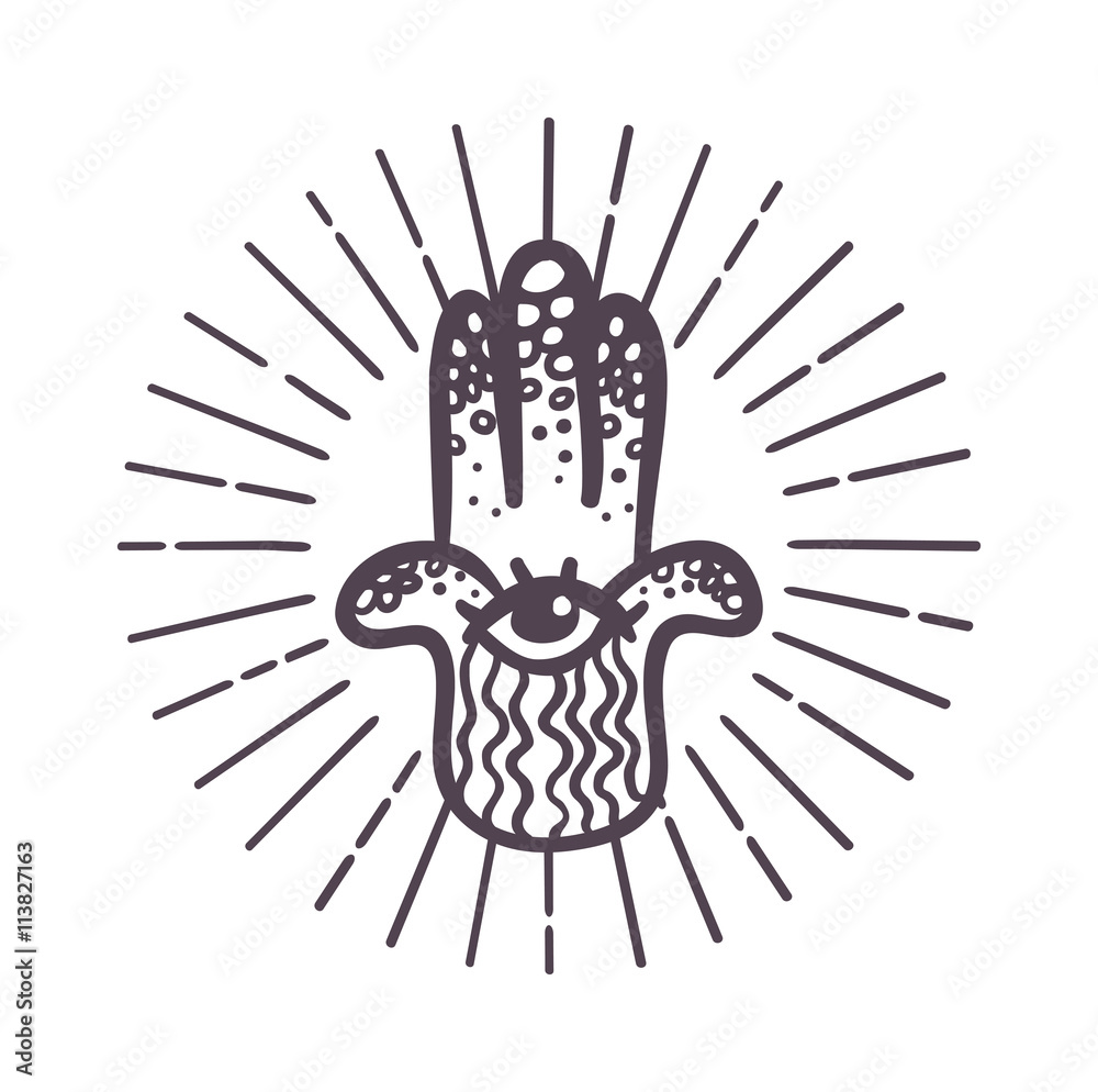 Esoteric eye symbol vector illustration. Esoteric eye symbol vector illustration.