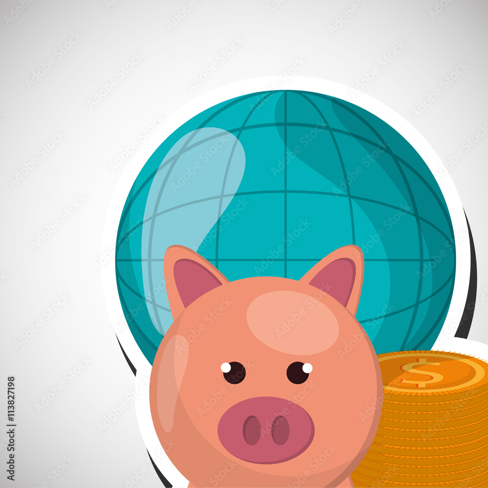 Fototapeta premium Financial item design. money icon. Flat illustration, vector gra