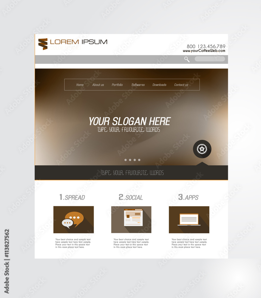 Minimal Website Home Page Design with Slider background Minimal Website Home Page Design with Slider background