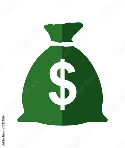 Money bag icon. Money and  Financial item design. vector graphic