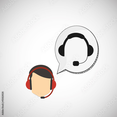 Call center design. Communication icon. flat illustration, vecto