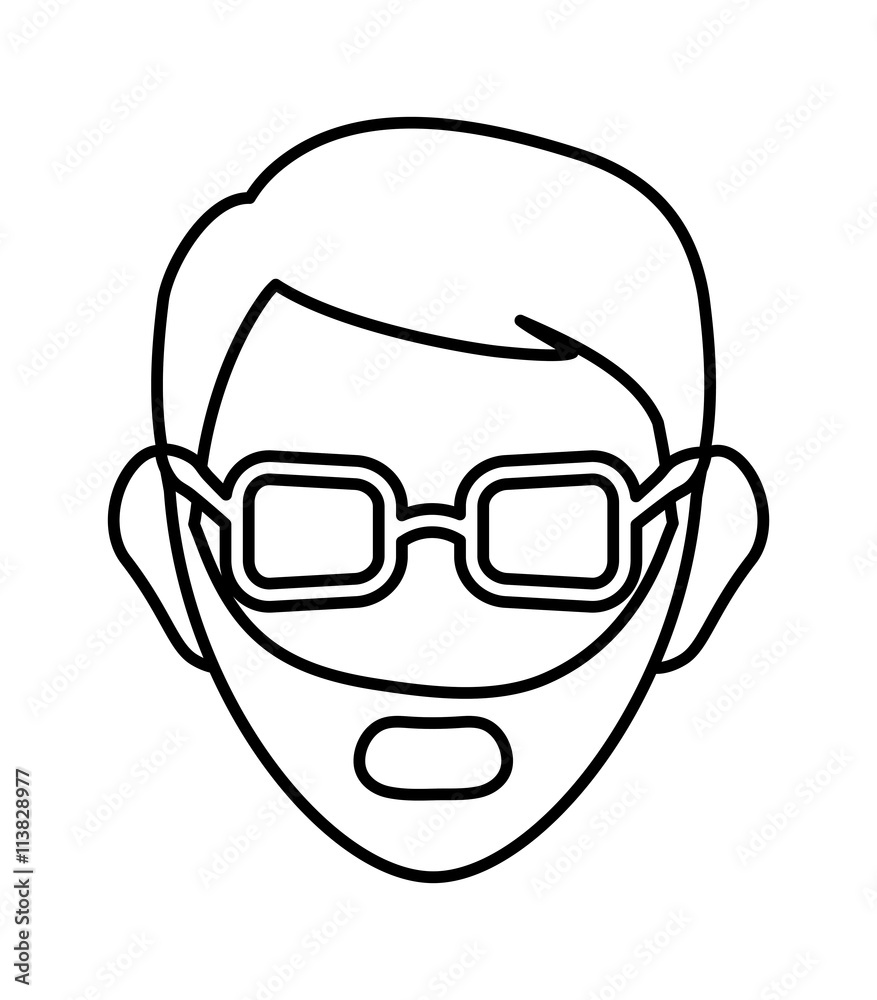 Operator man avatar. Customer service. vector graphic Operator man avatar. Customer service. vector graphic