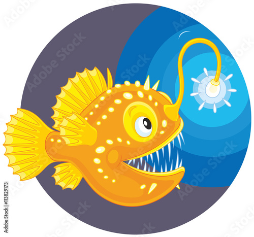 angler fish with its luminous lure