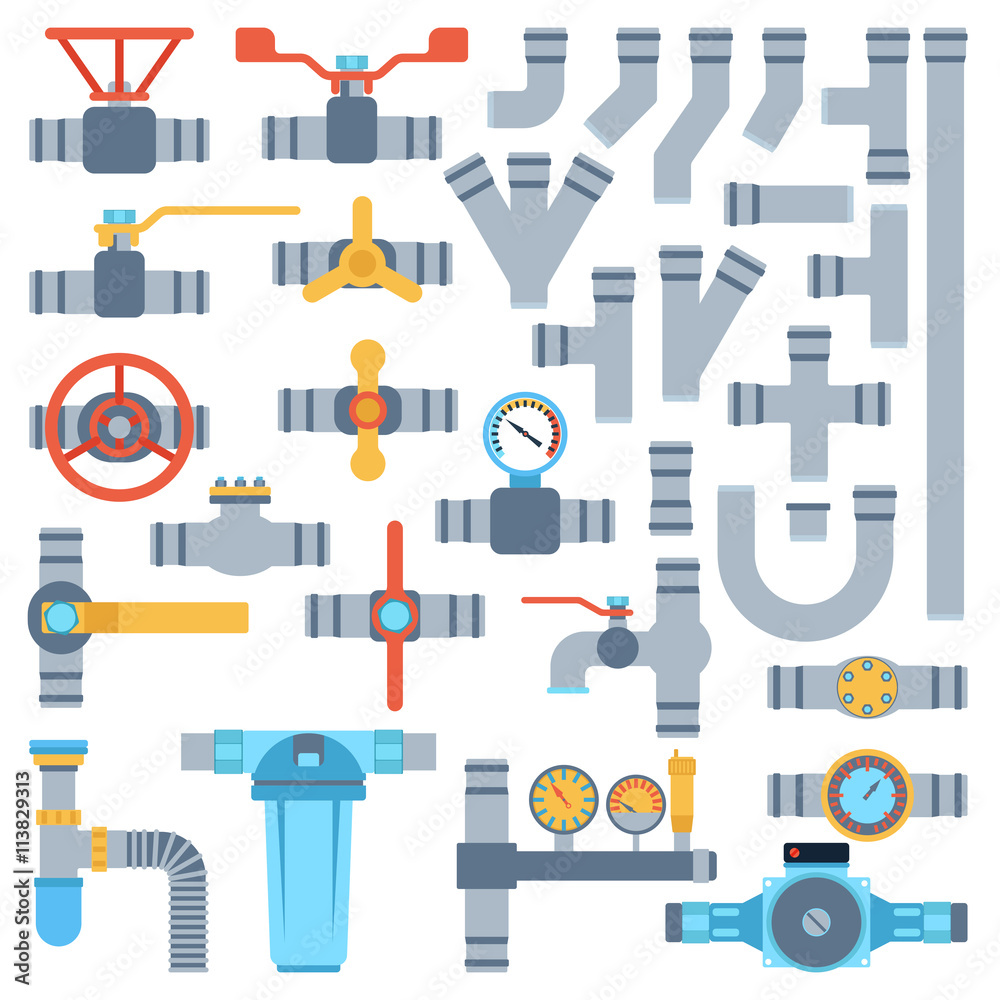 Fototapeta premium pipes vector set.