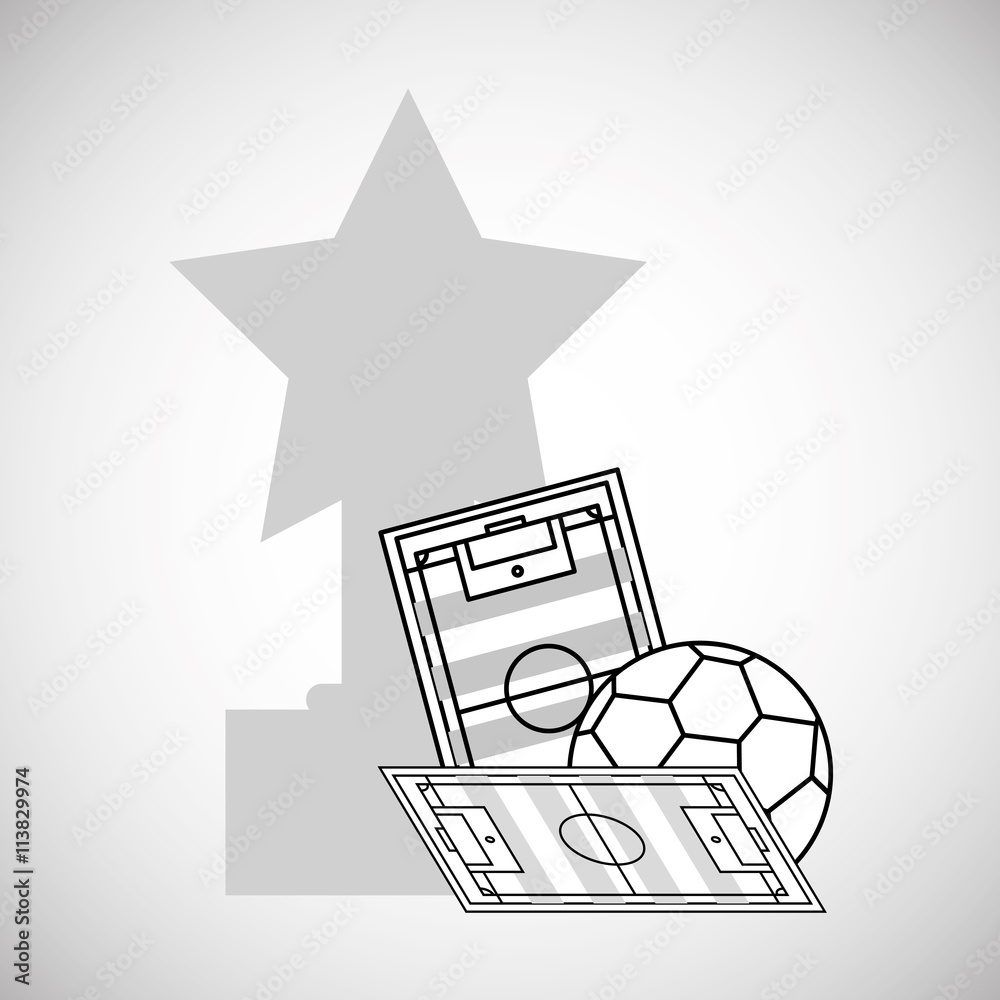 Soccer design. Football icon. Colorfull illustration, vector gra