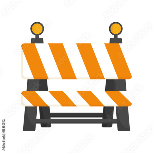 Barrier icon. Under construction design. vector graphic