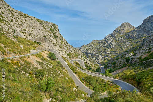 Serpentinen durch das Tramuntana Gebirge, Sa Calobra Mallorca