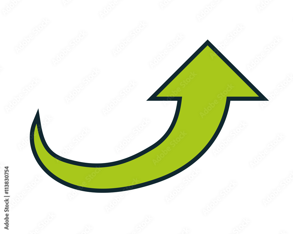 Green arrow icon. Direction design. vector graphic Green arrow icon. Direction design. vector graphic