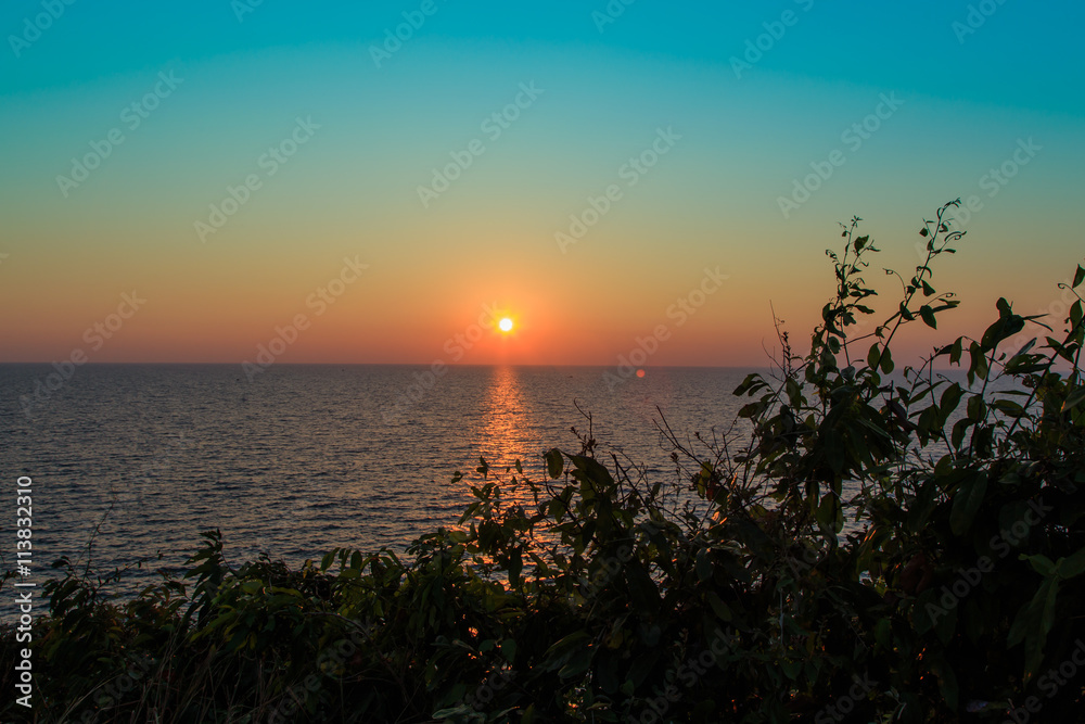 Sunset on the sea
