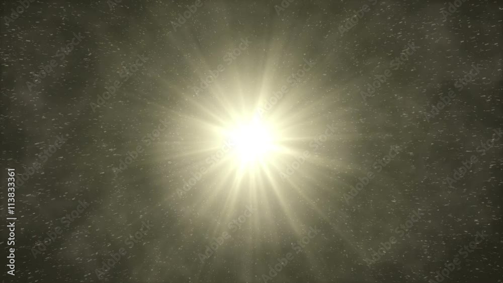 Abstract gold animation background with lens flare. VJ Seamless loop.