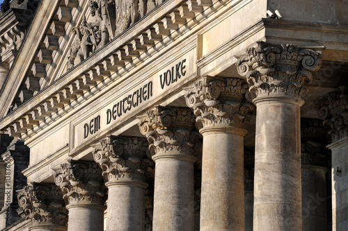 Reichstag, Dem Deutschen Volke, Reichstagsgebäude, Berlin, Inschrift, Deutscher Bundestag, Politik, Parlament, Deutschland
