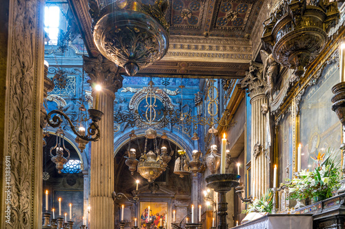 Detail of the interior of the Basilica della Santissima Annunziata photo