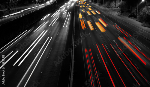 Highway Traffic at night